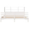 vidaXL Bookcase Bed without Mattress White 180x200 cm Super King Solid Wood Pine