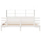 vidaXL Bookcase Bed without Mattress White 200x200cm Solid Wood Pine