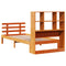 vidaXL Bookcase Bed without Mattress Wax Brown 90x190 cm Single Solid Wood Pine