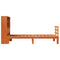 vidaXL Bookcase Bed without Mattress Wax Brown 90x200cm Solid Wood Pine