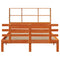 vidaXL Bookcase Bed without Mattress Wax Brown 140x200cm Solid Wood Pine