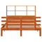 vidaXL Bookcase Bed without Mattress Wax Brown 160x200cm Solid Wood Pine