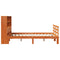 vidaXL Bookcase Bed without Mattress Wax Brown 160x200cm Solid Wood Pine