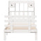 vidaXL Bookcase Bed without Mattress White 75x190 cm Small Single Solid Wood Pine