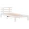 vidaXL Bookcase Bed without Mattress White 75x190 cm Small Single Solid Wood Pine