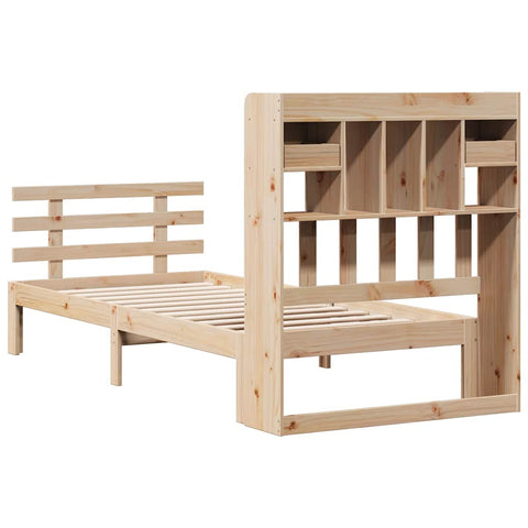 vidaXL Bookcase Bed without Mattress 90x190 cm Single Solid Wood Pine