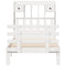 vidaXL Bookcase Bed without Mattress White 90x190 cm Single Solid Wood Pine