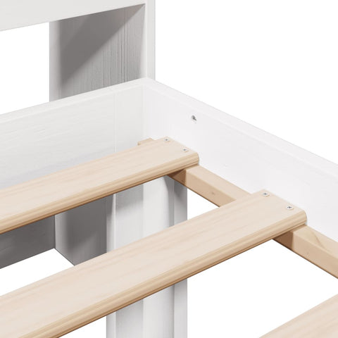 vidaXL Bookcase Bed without Mattress White 90x190 cm Single Solid Wood Pine