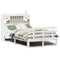 vidaXL Bookcase Bed without Mattress White 135x190 cm Double Solid Wood Pine