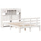 vidaXL Bookcase Bed without Mattress White 135x190 cm Double Solid Wood Pine