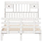 vidaXL Bookcase Bed without Mattress White 135x190 cm Double Solid Wood Pine