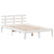 vidaXL Bookcase Bed without Mattress White 135x190 cm Double Solid Wood Pine