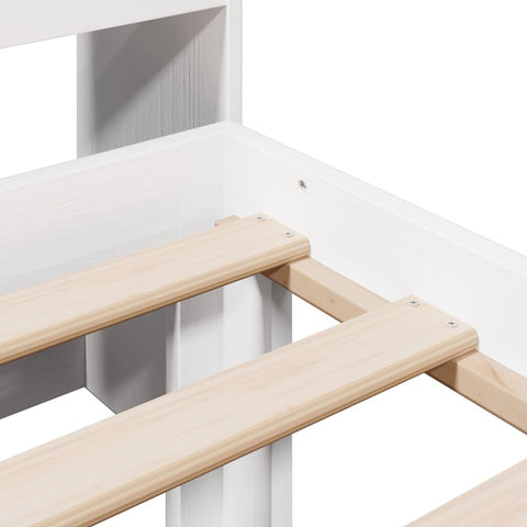 vidaXL Bookcase Bed without Mattress White 90x200cm Solid Wood Pine
