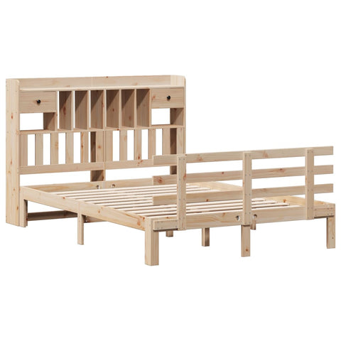 vidaXL Bookcase Bed without Mattress 140x200 cm Solid Wood Pine