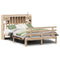vidaXL Bookcase Bed without Mattress 150x200 cm King Solid Wood Pine