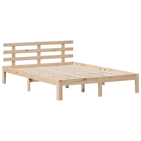 vidaXL Bookcase Bed without Mattress 150x200 cm King Solid Wood Pine