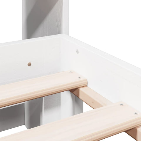vidaXL Bookcase Bed without Mattress White 160x200 cm Solid Wood Pine