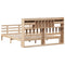 vidaXL Bookcase Bed without Mattress 180x200 cm Super King Solid Wood Pine
