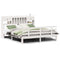 vidaXL Bookcase Bed without Mattress White 180x200 cm Super King Solid Wood Pine