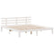 vidaXL Bookcase Bed without Mattress White 180x200 cm Super King Solid Wood Pine