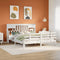 vidaXL Bookcase Bed without Mattress White 180x200 cm Super King Solid Wood Pine