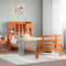 vidaXL Bookcase Bed without Mattress Wax Brown 90x190 cm Single Solid Wood Pine