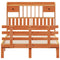 vidaXL Bookcase Bed without Mattress Wax Brown 135x190 cm Double Solid Wood Pine
