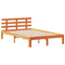 vidaXL Bookcase Bed without Mattress Wax Brown 135x190 cm Double Solid Wood Pine
