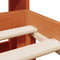 vidaXL Bookcase Bed without Mattress Wax Brown 135x190 cm Double Solid Wood Pine