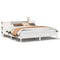 vidaXL Bookcase Bed without Mattress White 200x200 cm Solid Wood Pine