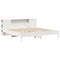 vidaXL Bookcase Bed without Mattress White 200x200 cm Solid Wood Pine