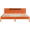vidaXL Bookcase Bed without Mattress Wax Brown 200x200 cm Solid Wood Pine