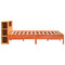 vidaXL Bookcase Bed without Mattress Wax Brown 200x200 cm Solid Wood Pine