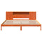 vidaXL Bookcase Bed without Mattress Wax Brown 180x200 cm Super King Solid Wood Pine