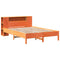 vidaXL Bookcase Bed without Mattress Wax Brown 160x200 cm Solid Wood Pine
