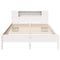 vidaXL Bookcase Bed without Mattress White 140x200 cm Solid Wood Pine