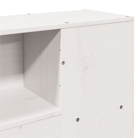 vidaXL Bookcase Bed without Mattress White 140x200 cm Solid Wood Pine