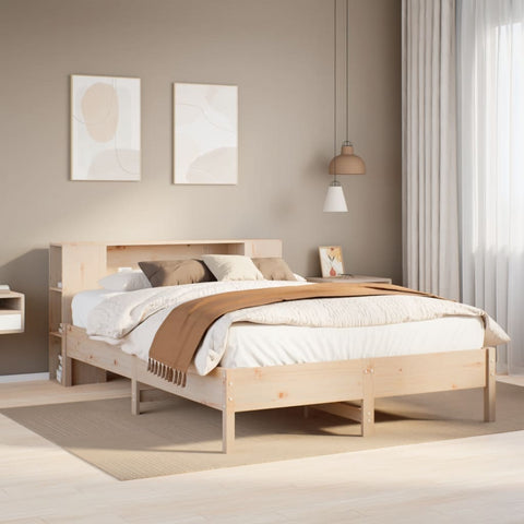 vidaXL Bookcase Bed without Mattress 120x200 cm Solid Wood Pine