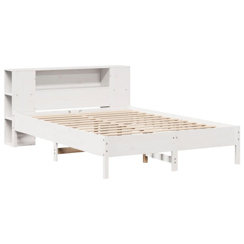 vidaXL Bookcase Bed without Mattress White 120x200 cm Solid Wood Pine