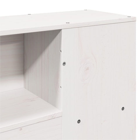 vidaXL Bookcase Bed without Mattress White 120x200 cm Solid Wood Pine