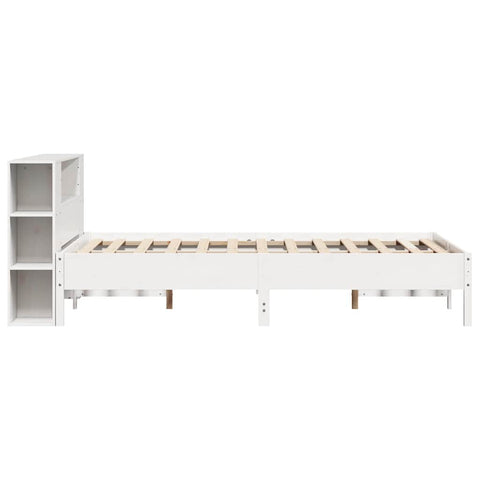 vidaXL Bookcase Bed without Mattress White 140x190 cm Solid Wood Pine