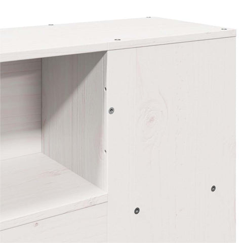 vidaXL Bookcase Bed without Mattress White 135x190 cm Double Solid Wood Pine