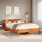 vidaXL Bookcase Bed without Mattress Wax Brown 135x190 cm Double Solid Wood Pine
