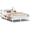 vidaXL Bookcase Bed without Mattress White 120x190 cm Small Double Solid Wood Pine