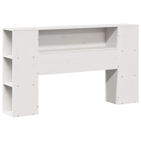vidaXL Bookcase Bed without Mattress White 120x190 cm Small Double Solid Wood Pine