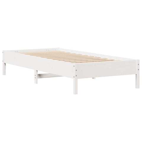 vidaXL Bookcase Bed without Mattress White 100x200cm Solid Wood Pine