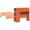 vidaXL Bookcase Bed without Mattress Wax Brown 100x200cm Solid Wood Pine