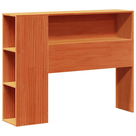 vidaXL Bookcase Bed without Mattress Wax Brown 100x200cm Solid Wood Pine