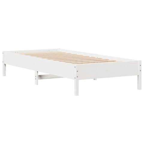 vidaXL Bookcase Bed without Mattress White 90x190 cm Single Solid Wood Pine
