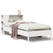 vidaXL Bookcase Bed without Mattress White 75x190 cm Small Single Solid Wood Pine
